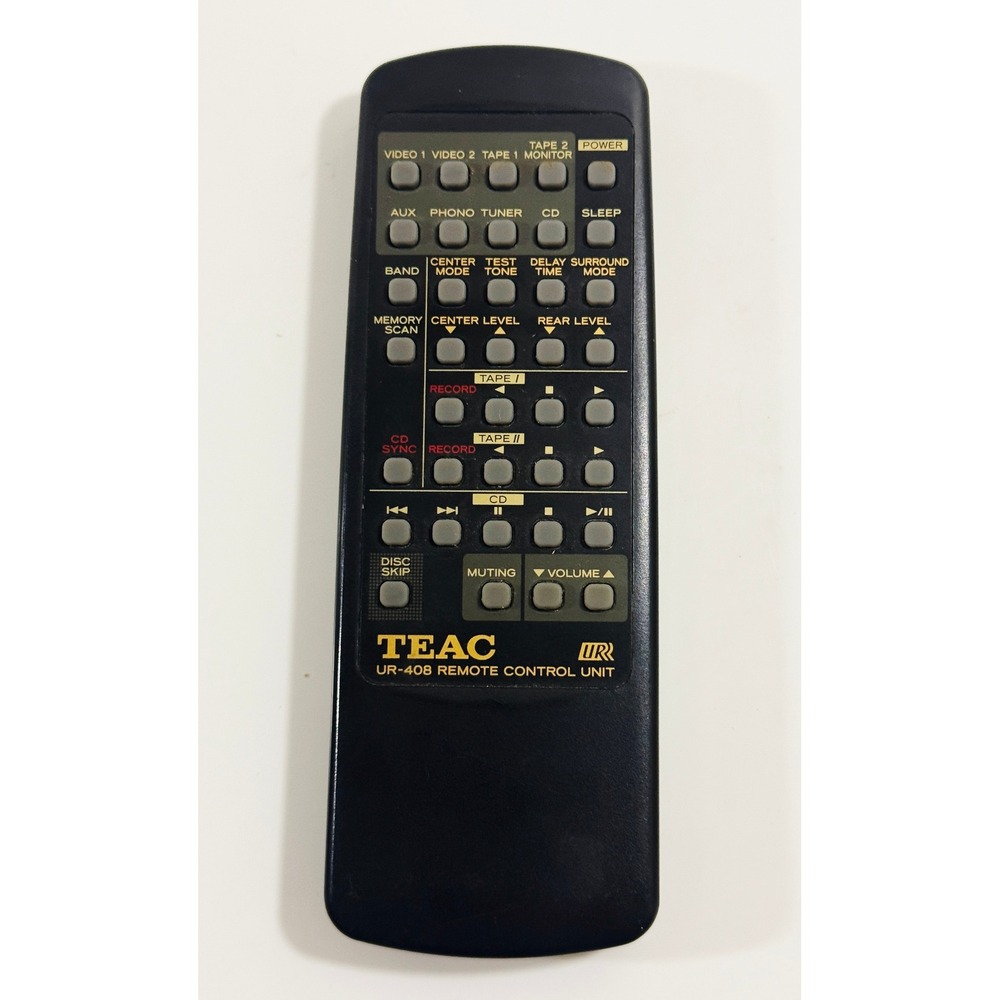 TEAC UR-408 Remote Control Unit Audio System Black OEM Replacement